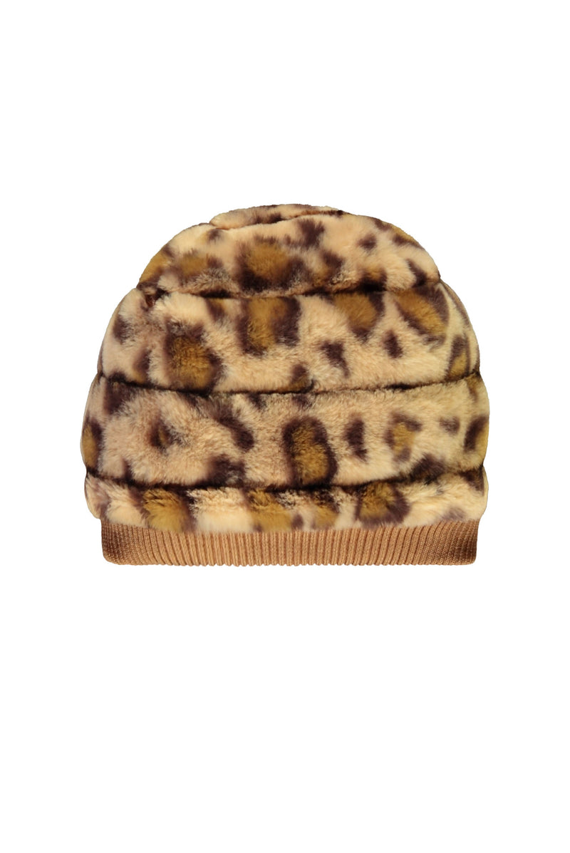 Like Flo Flo baby girls fur hat with rib