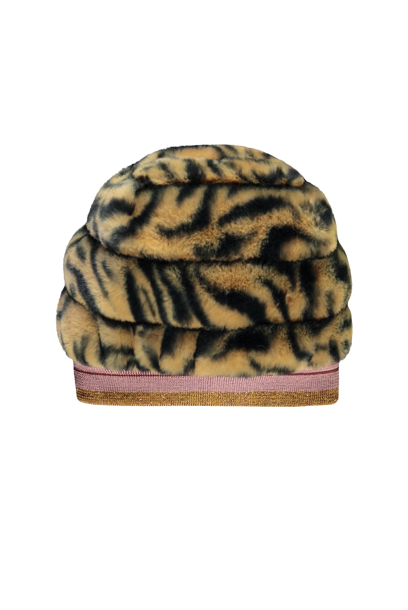 Like Flo Flo baby girls fur hat with rib