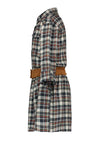 Like Flo Flo girls check tuniek, suede belt