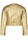 Meisjes Flo girls imi leather jacket van Like Flo in de kleur Gold in maat 140.