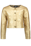 Meisjes Flo girls imi leather jacket van Like Flo in de kleur Gold in maat 140.