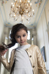Meisjes Flo girls imi leather jacket van Like Flo in de kleur Gold in maat 140.