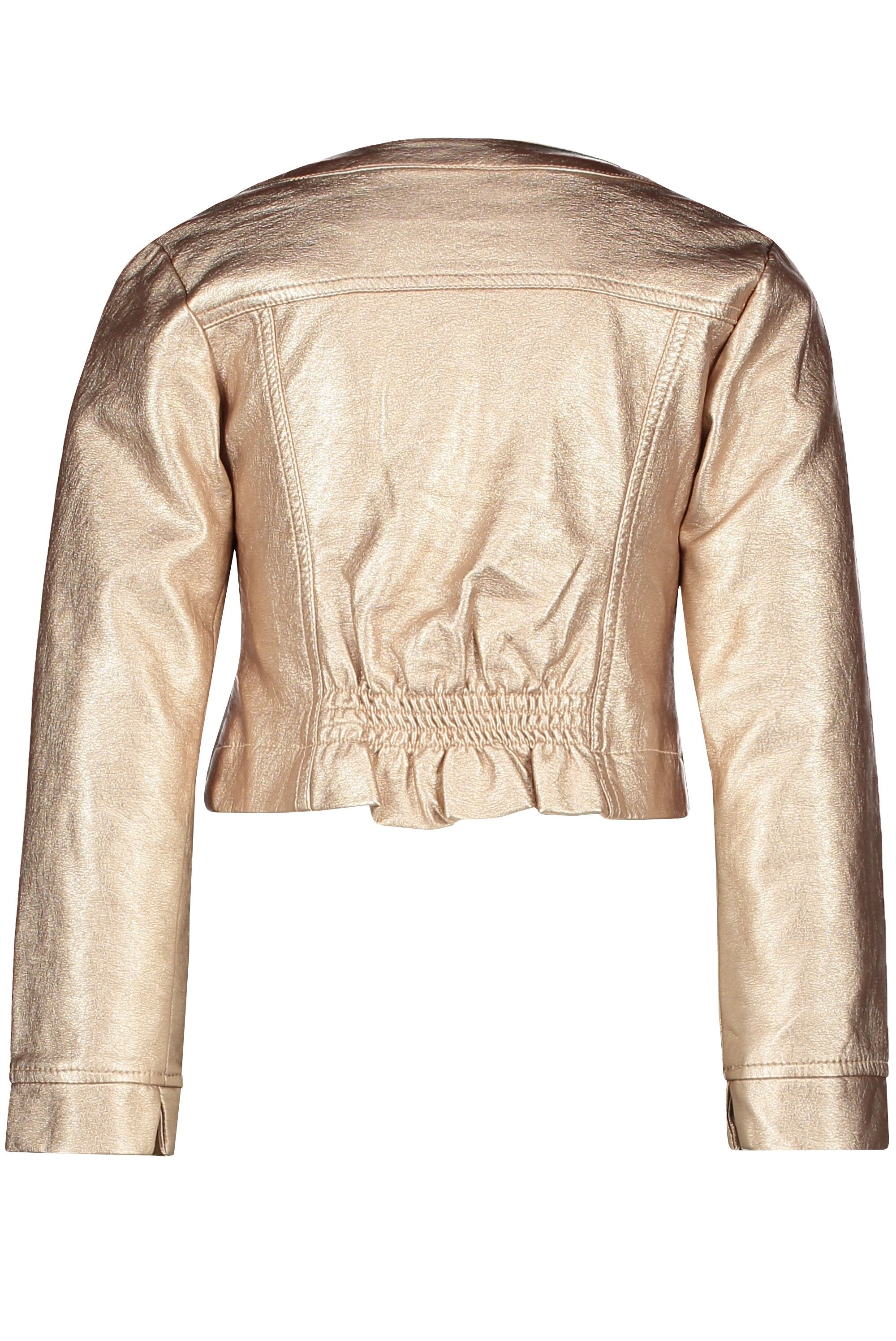 Meisjes Flo girls imi leather jacket van Like Flo in de kleur Metallic in maat 140.