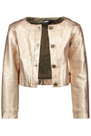 Meisjes Flo girls imi leather jacket van Like Flo in de kleur Metallic in maat 140.