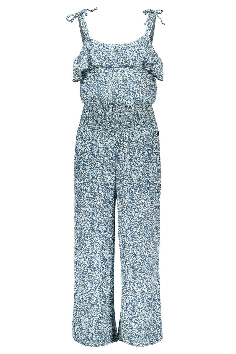 Meisjes Jumpsuit Cobalt Flower van Like Flo in de kleur Blue flower in maat 152.