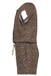 Meisjes Crepe Jersey Jumpsuit Short van Like Flo in de kleur Black flower in maat 152.