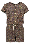 Meisjes Crepe Jersey Jumpsuit Short van Like Flo in de kleur Black flower in maat 152.