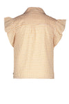 Meisjes Knotted Woven Ss Blouse van Like Flo in de kleur Check in maat 152.