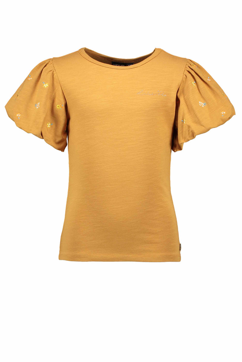Like Flo Ss Puff Tee Flower