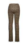 Meisjes Rib Jacquard Flared Pants van Like Flo in de kleur Black flower in maat 152.