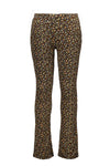 Meisjes Rib Jacquard Flared Pants van Like Flo in de kleur Black flower in maat 152.
