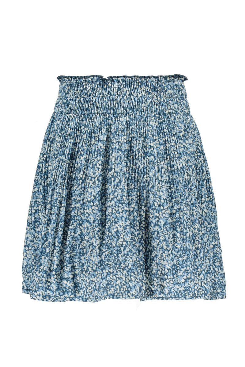 Meisjes Crepe Plisse Skirt van Like Flo in de kleur Blue flower in maat 152.