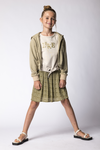 Like Flo Crepe Plisse Skirt