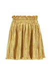 Meisjes Satin Plisse Skirt van Like Flo in de kleur Gold in maat 152.