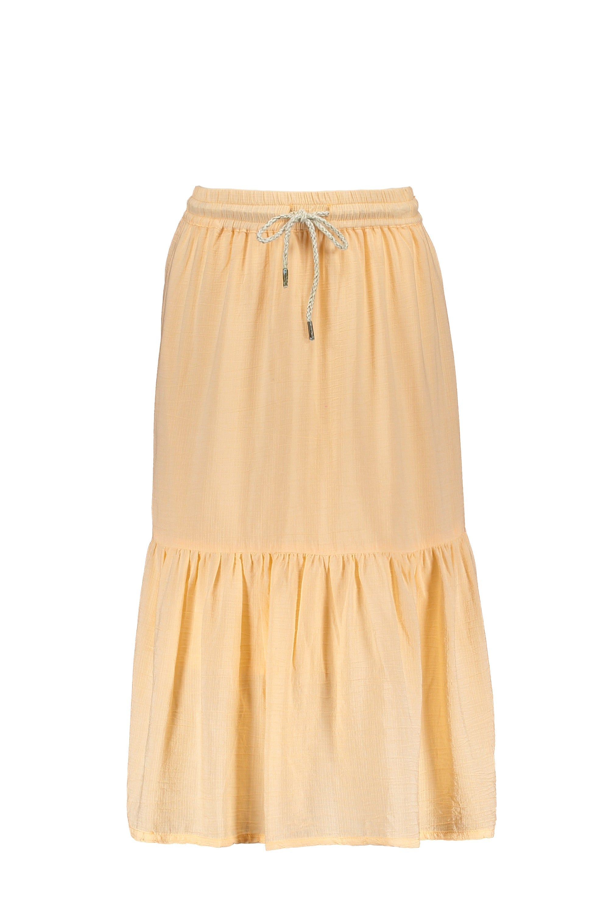 Meisjes Viscose Linnen Maxi Skirt van Like Flo in de kleur Soft peach in maat 152.