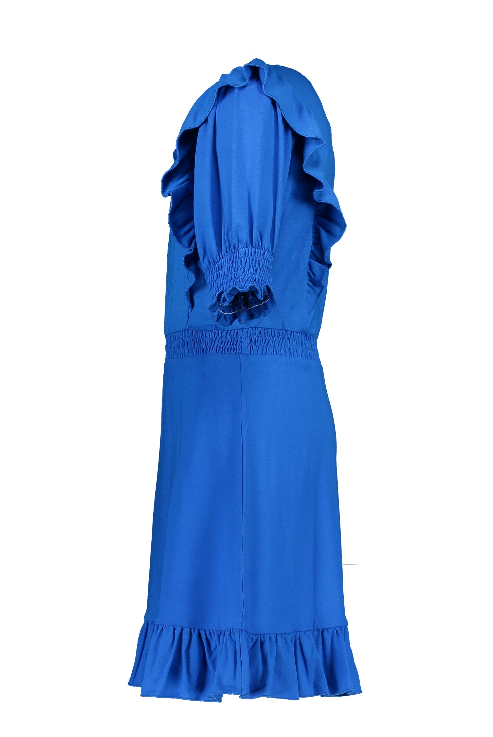 Meisjes Slub Jersey Dress van Like Flo in de kleur Cobalt in maat 152.