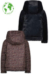Meisjes Flo girls reversible hooded jacket van Like Flo in de kleur Navy in maat 152.