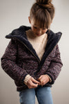 Meisjes Flo girls reversible hooded jacket van Like Flo in de kleur Navy in maat 152.