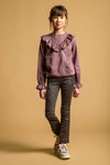 Like Flo Flo girls tencell twill ruffle blouse