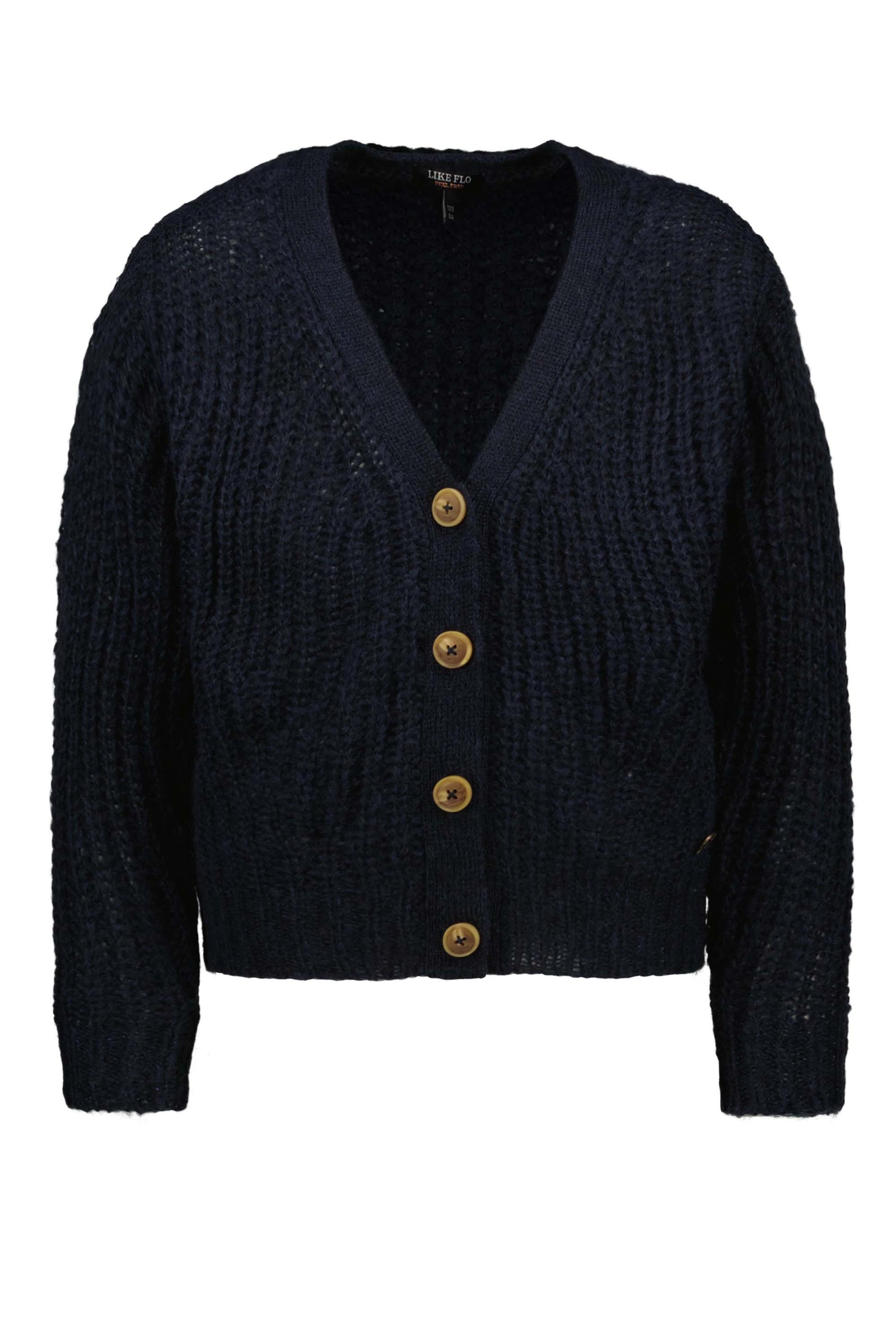 Like Flo Flo girls knit cardigan lurex cuff