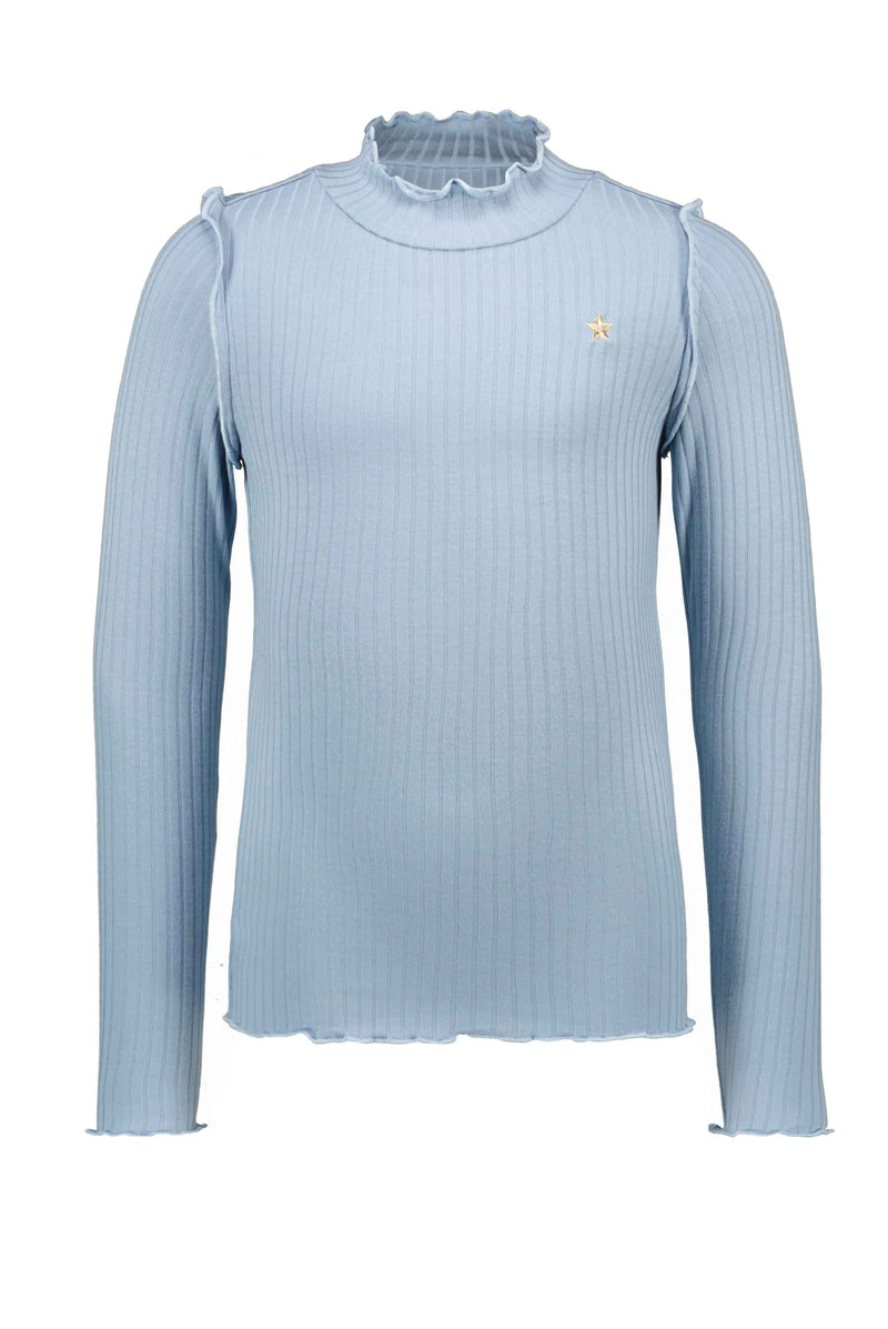 Like Flo Flo girls solid rib rollneck