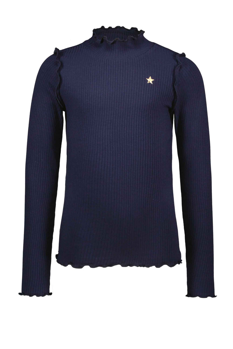 Like Flo Flo girls solid rib rollneck