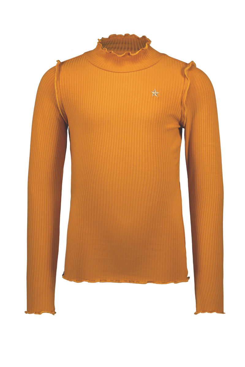 Like Flo Flo girls solid rib rollneck
