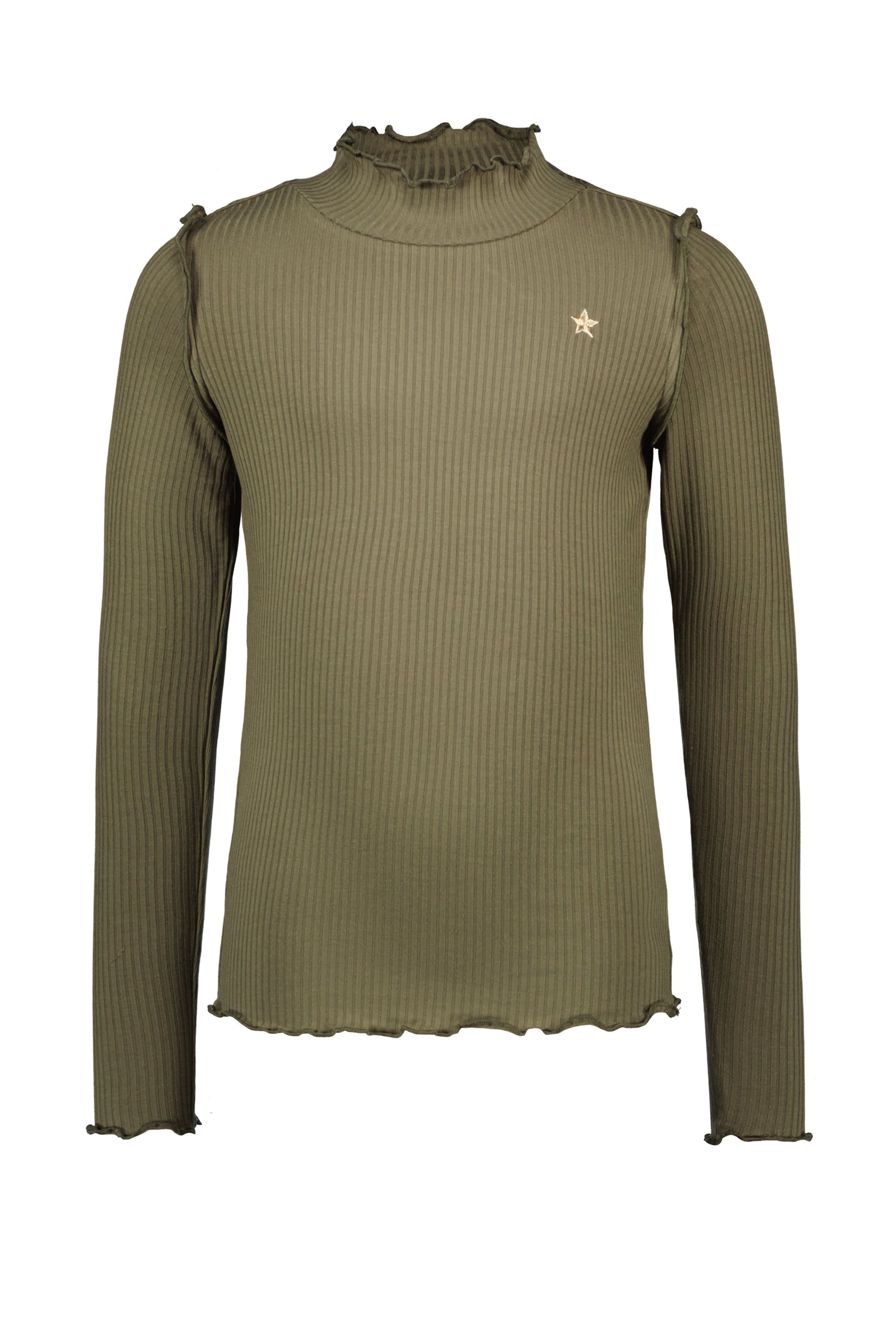 Like Flo Flo girls solid rib rollneck
