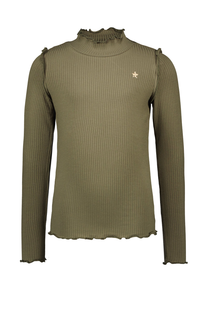 Like Flo Flo girls solid rib rollneck