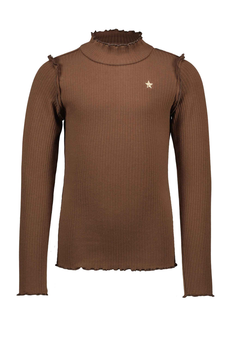 Like Flo Flo girls solid rib rollneck