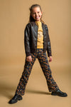 Like Flo Flo girls flower crincle velvet wide pants