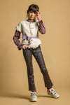 Like Flo Flo girls animal velvet flared pants