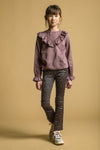 Like Flo Flo girls animal velvet flared pants