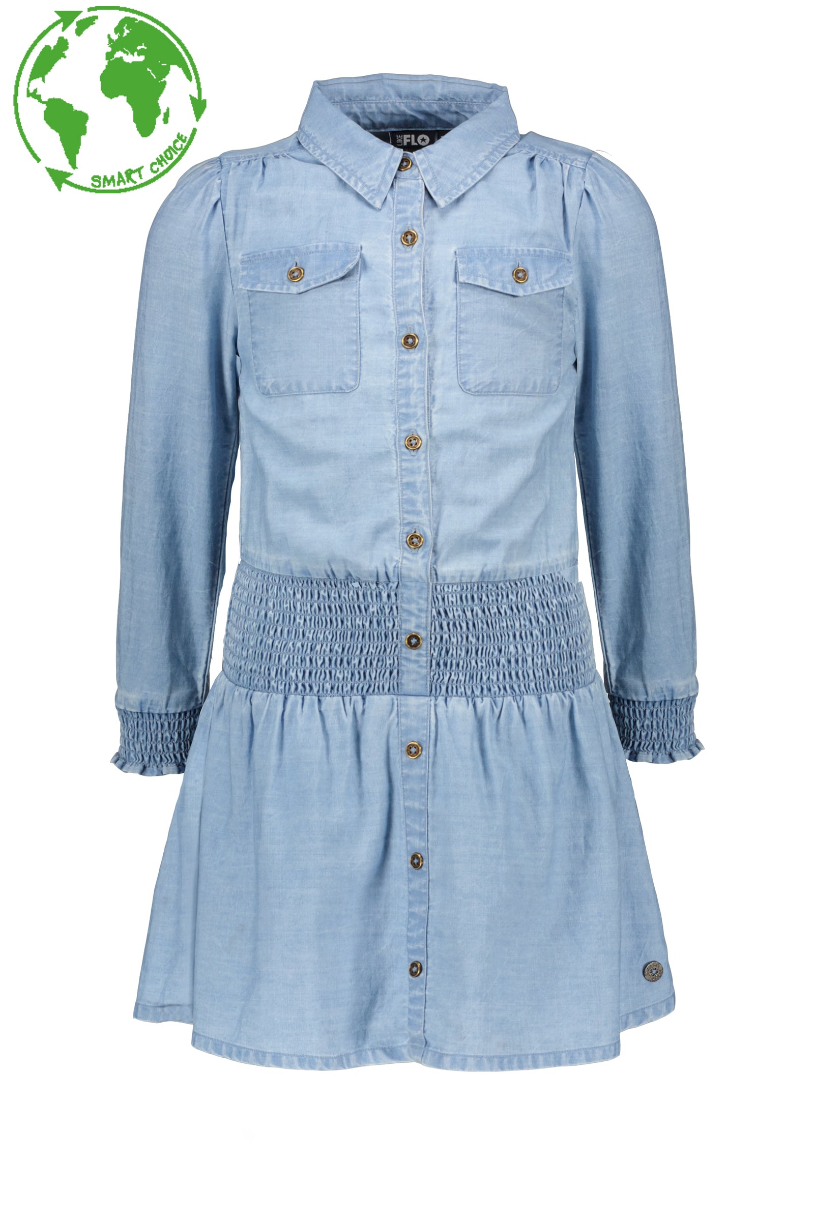 Like Flo Flo girls tencell twill dress smock waist
