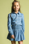 Like Flo Flo girls tencell twill dress smock waist