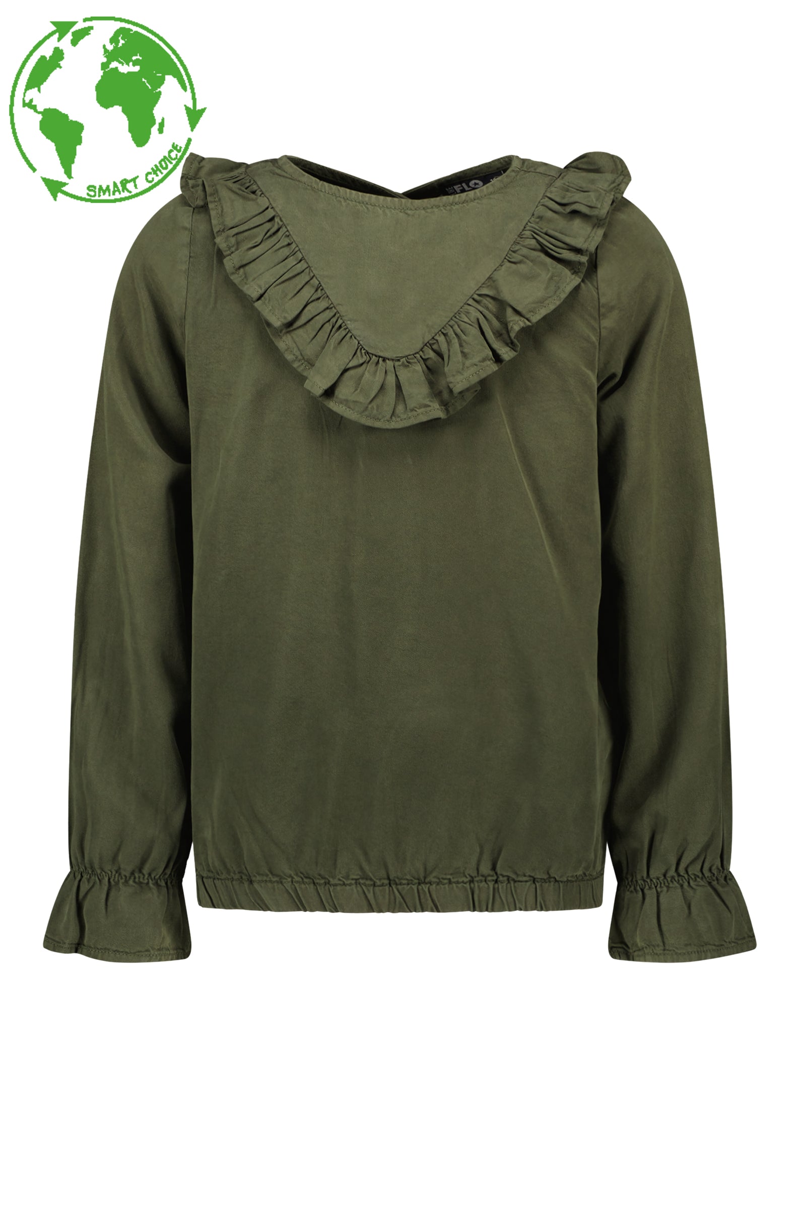 Like Flo Flo girls tencell twill ruffle blouse