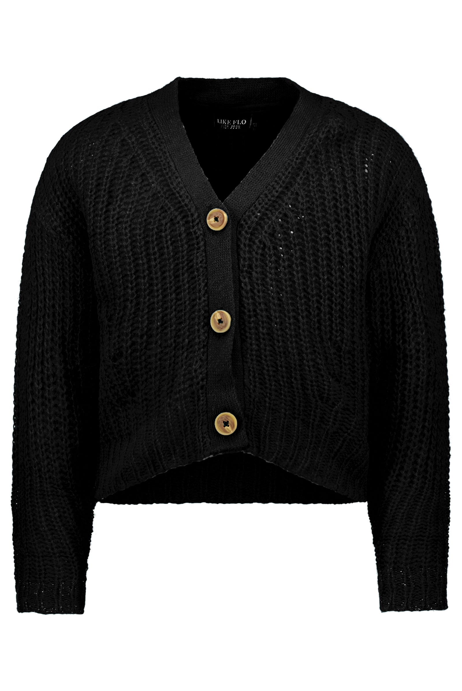Like Flo Flo girls knit cardigan lurex cuff