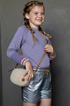 Like Flo Flo girls silver sweat short