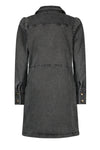 Like Flo Flo girls grey denim dress puffy shoulder