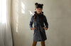 Like Flo Flo girls grey denim dress puffy shoulder