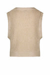 Meisjes Knitted Ajour Spencer van Like Flo in de kleur Taupe in maat 134-140.