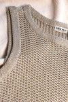 Meisjes Knitted Ajour Spencer van Like Flo in de kleur Taupe in maat 134-140.