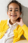 Meisjes Solid Check Knotted Blouse van Like Flo in de kleur Off white in maat 140.