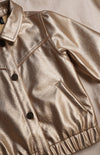 Meisjes Imi Leather Jacket van Like Flo in de kleur Gold in maat 116.