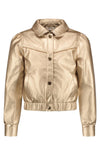 Meisjes Imi Leather Jacket van Like Flo in de kleur Gold in maat 116.
