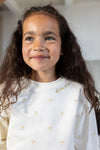 Meisjes Sweater Aop Bow van Like Flo in de kleur Off white in maat 116.