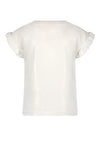 Meisjes Metallic Jersey Ruffle Tee van Like Flo in de kleur Gold in maat 140.