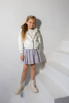 Meisjes Metallic Jersey Ruffle Tee van Like Flo in de kleur Gold in maat 140.