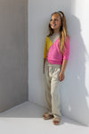 Meisjes Lyocell Twill Pant van Like Flo in de kleur Sand in maat 134.