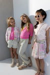 Meisjes Lyocell Twill Pant van Like Flo in de kleur Sand in maat 134.